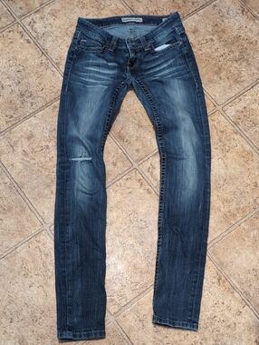 BKE Women's Skinny Jeans - Dark Blue Wash